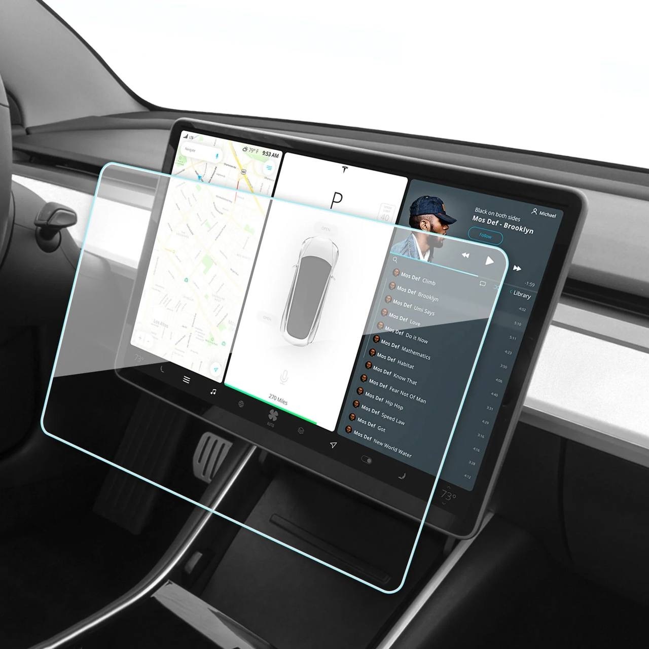 Защитное стекло на все модели Tesla 3/Y/X/S