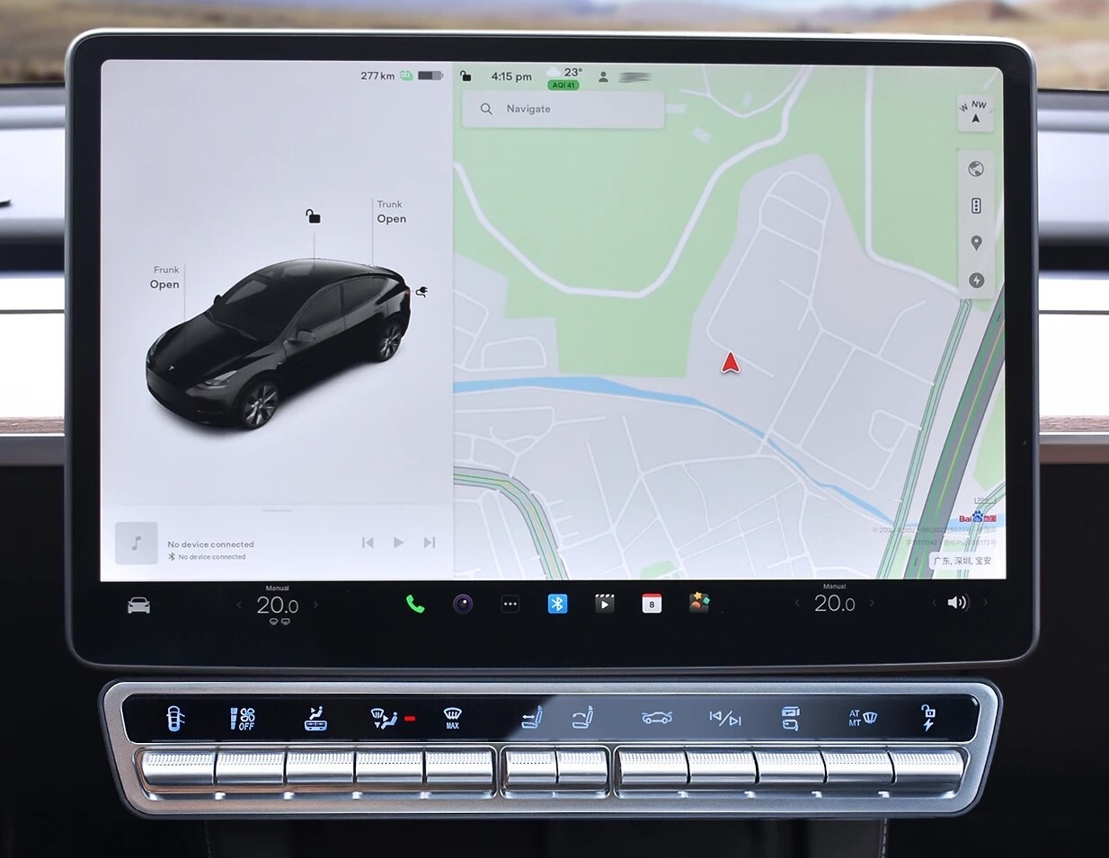 Панель управления с кнопками Tesla 3 / Y